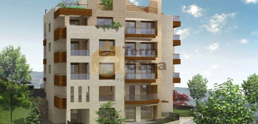 Apartment for sale in zahle ksara brand new with 160 sqm garden.