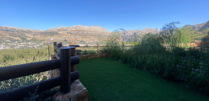 Faqra Luxurious fully furnished chalet + garden, stunning view#3233