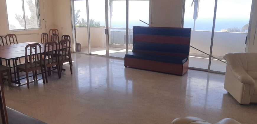 fully furnished apartment for rent in Ghosta beautiful sea view
