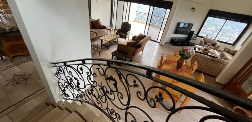 fully furnished duplex for rent in adma, open sea and mountain view #4814