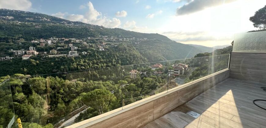 baabdat brand new fully furnished rooftop for rent, open view Ref#5776