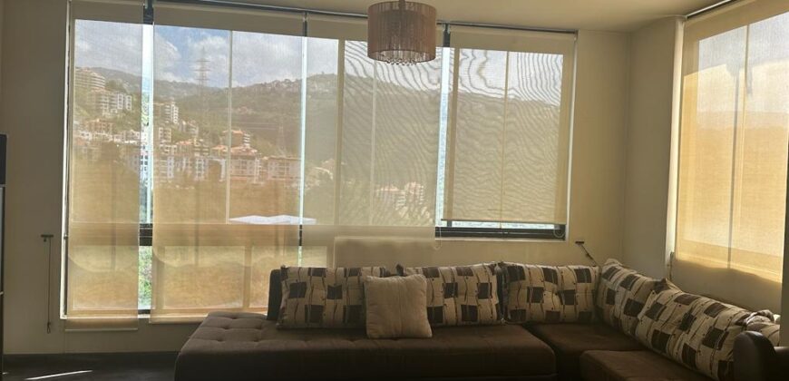 mansourieh furnished apartment for rent panoramic view Ref#5681