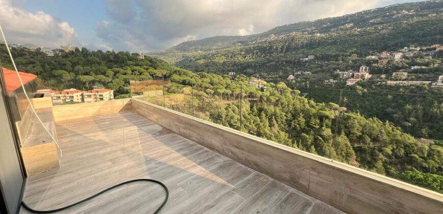 baabdat brand new fully furnished rooftop for rent, open view Ref#5776