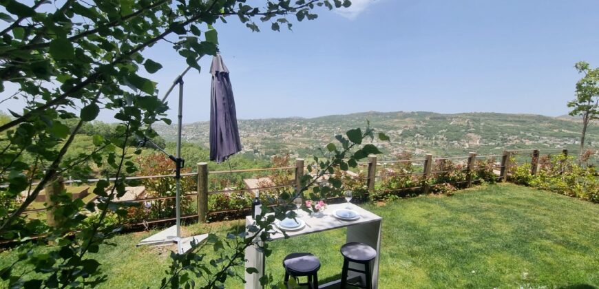 faqra fully furnished modern flat 50 sqm with 16 sqm garden panoramic view Ref#5857