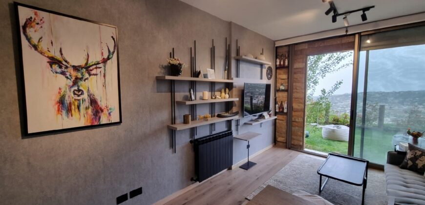 faqra fully furnished modern flat 50 sqm with 16 sqm garden panoramic view Ref#5857