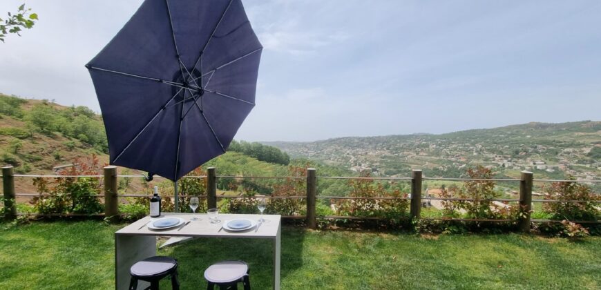 faqra fully furnished modern flat 50 sqm with 16 sqm garden panoramic view Ref#5857