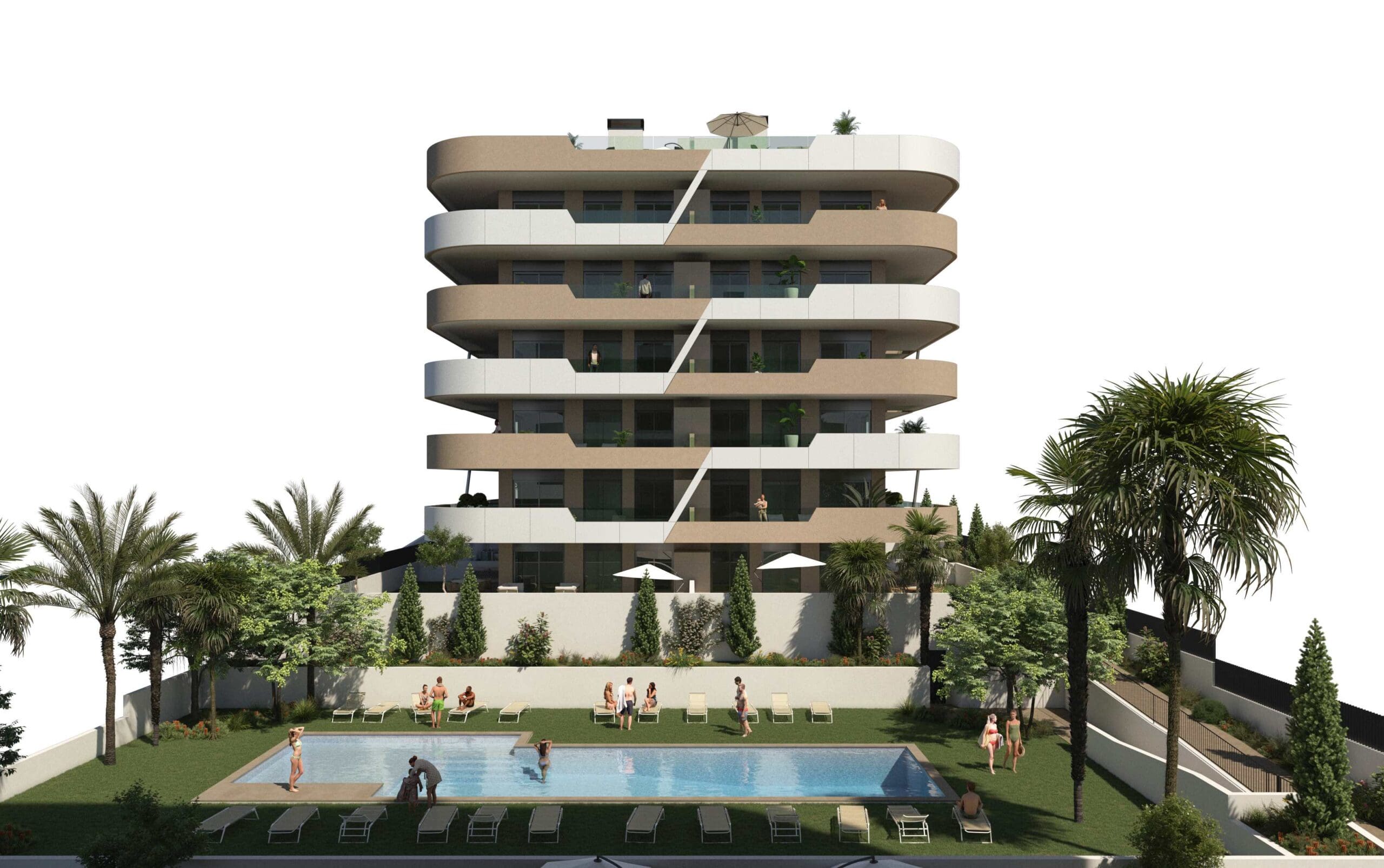 Spain Alicante new project luxury living, with pool, garden and terraces Ref#15