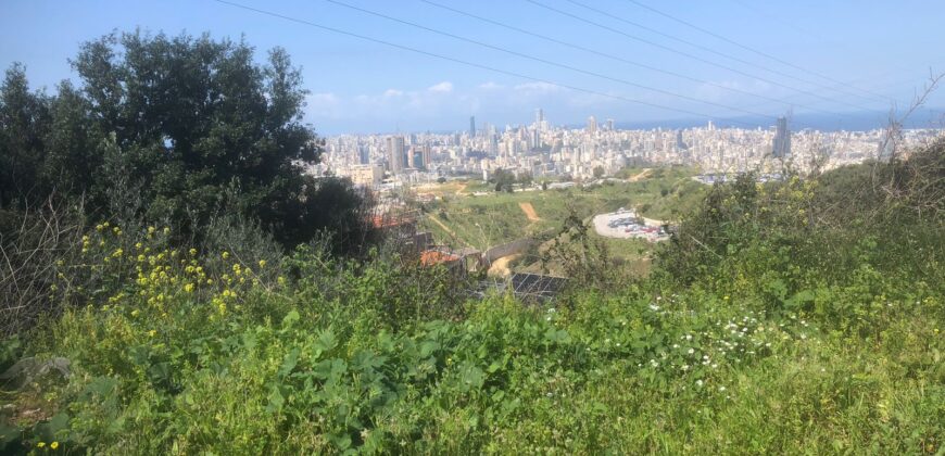 mansourieh main road two plots 1988 sqm open sea view Ref#6092