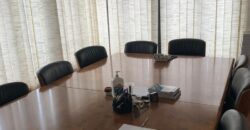 hazmieh fully furnished office 118m main road for rent Ref#6128