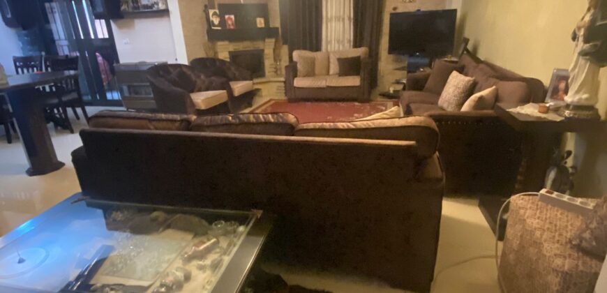 zahle dhour fully furnished apartment with 60m terrace Ref#6188