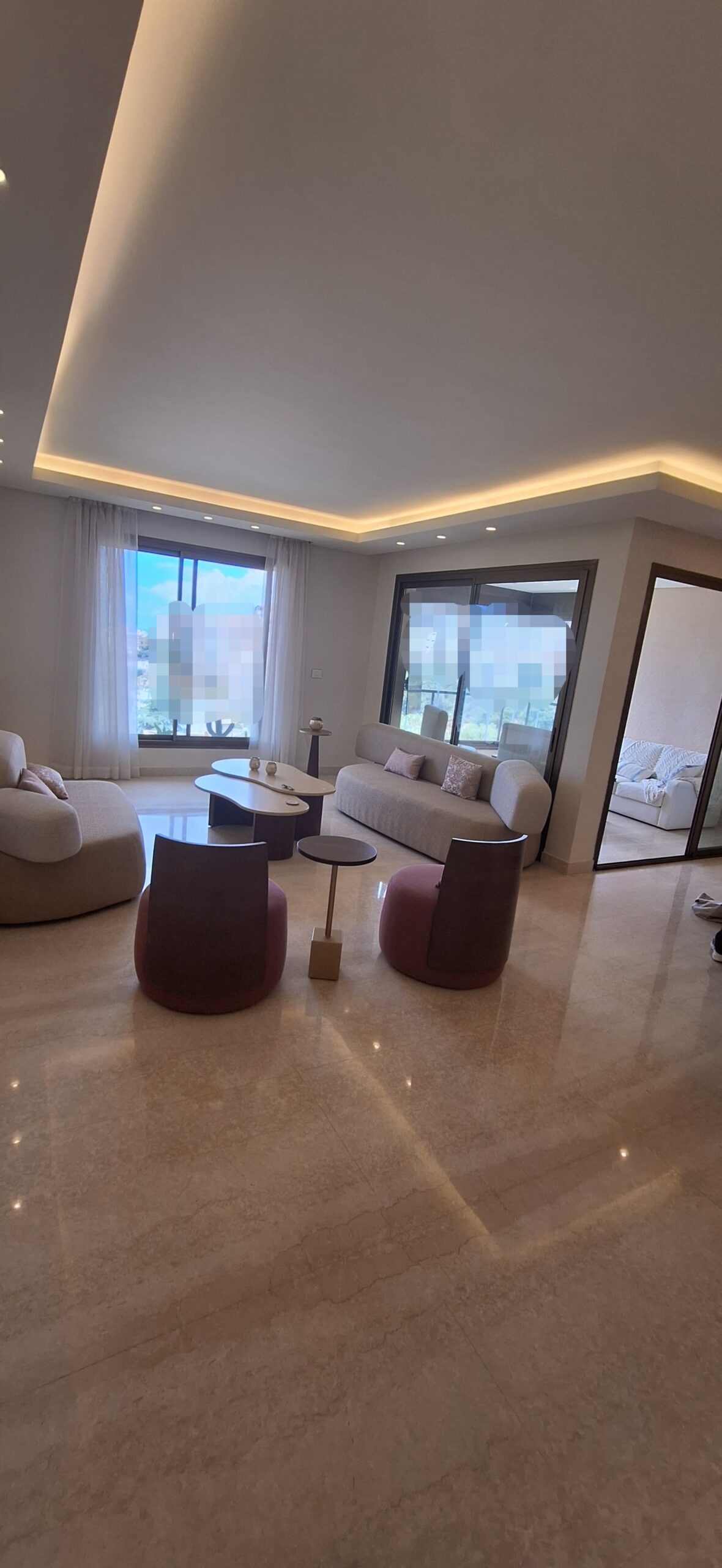 Mansourieh Beautiful Apartment Luxurious Finishes sea view Ref#6238