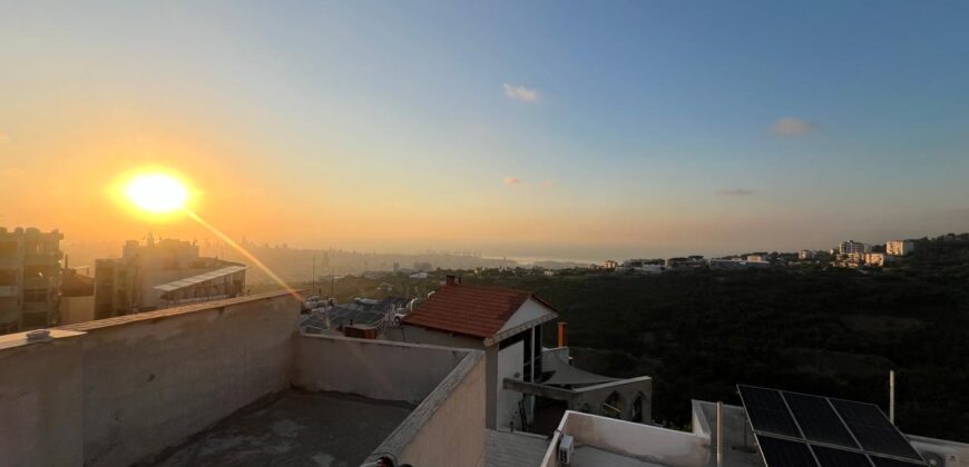 mansourieh duplex for sale with 200 sqm roof nice view Ref#6245