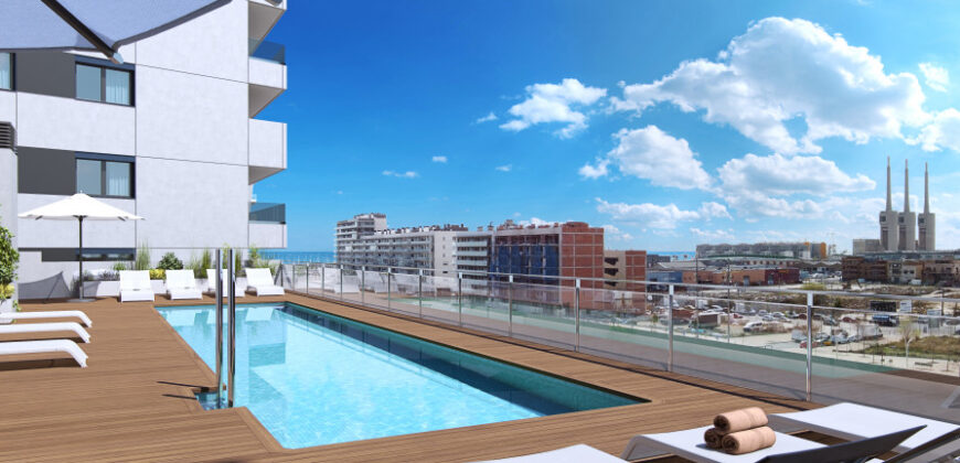 Spain luxurious apartments high end finishes in Badalona, sea view B15