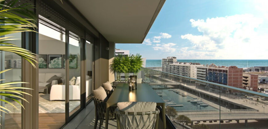 Spain luxurious apartments high end finishes in Badalona, sea view #B13