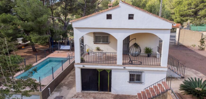 Spain Valencia villa 2 floors with pool, garden & terrace, mountain view 005925