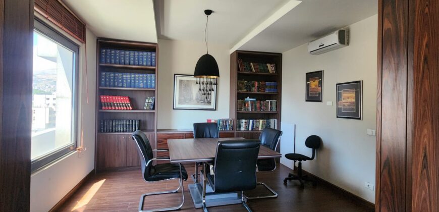 zahle main boulevard fully equipped & decorated office for rent #6446