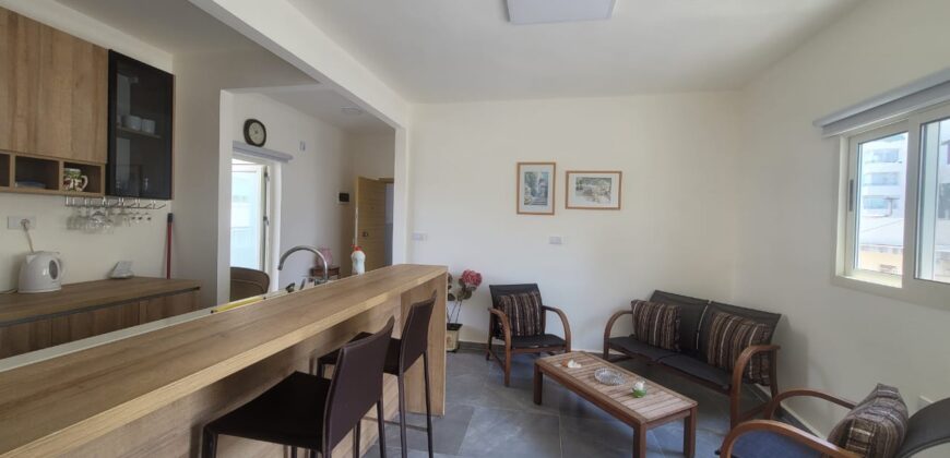 achrafieh sassine fully furnished & renovated roof apartment + terrace ag-41