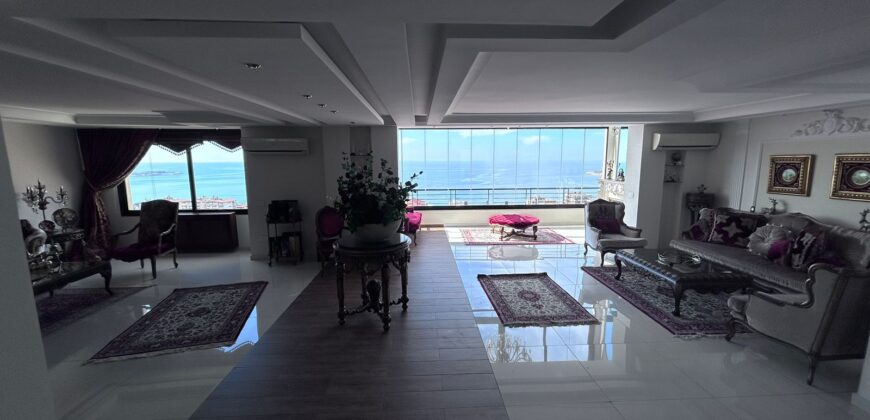 Sahel Alma luxurious fully furnished real duplex for sale panoramic sea view #6456