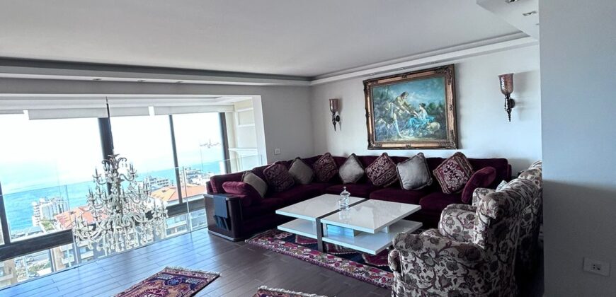 Sahel Alma luxurious fully furnished real duplex for sale panoramic sea view #6456