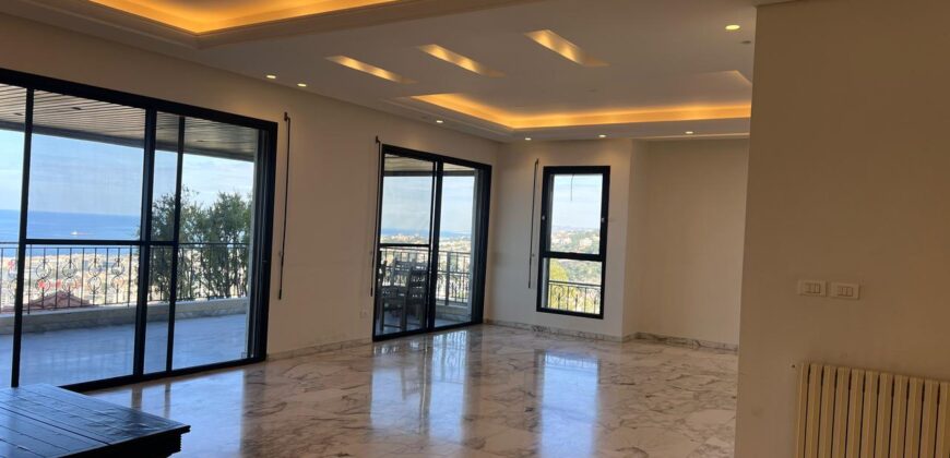 bsalim luxurious furnished apartment + 30m terrace, panoramic sea view #6499