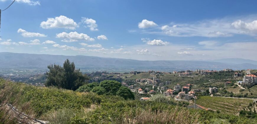 zahle dhour land 1300 sqm for sale panoramic view #6615