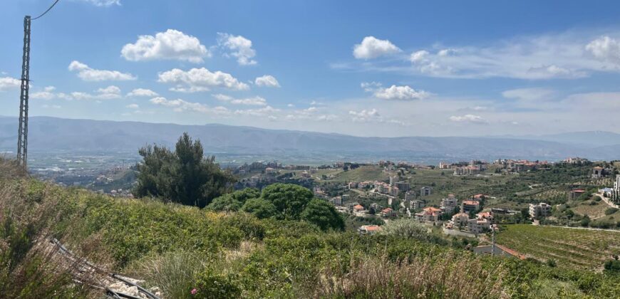 zahle dhour land 1300 sqm for sale panoramic view #6615