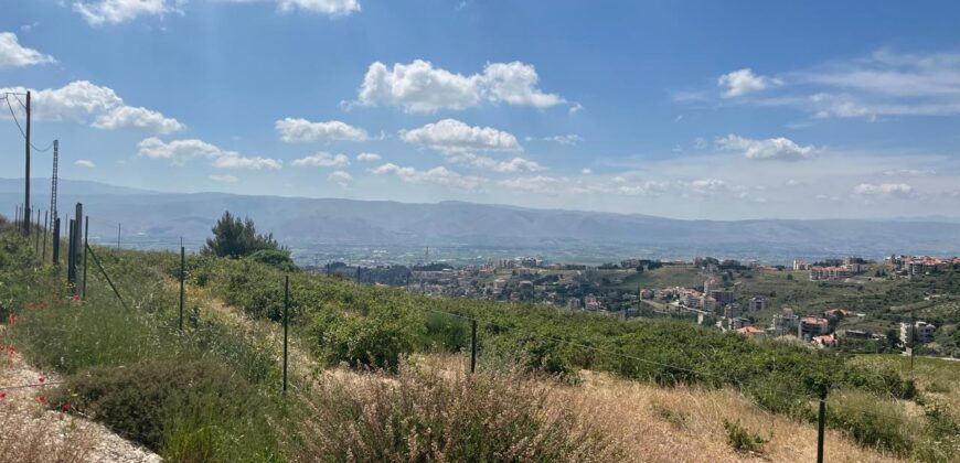 zahle dhour land 1300 sqm for sale panoramic view #6615