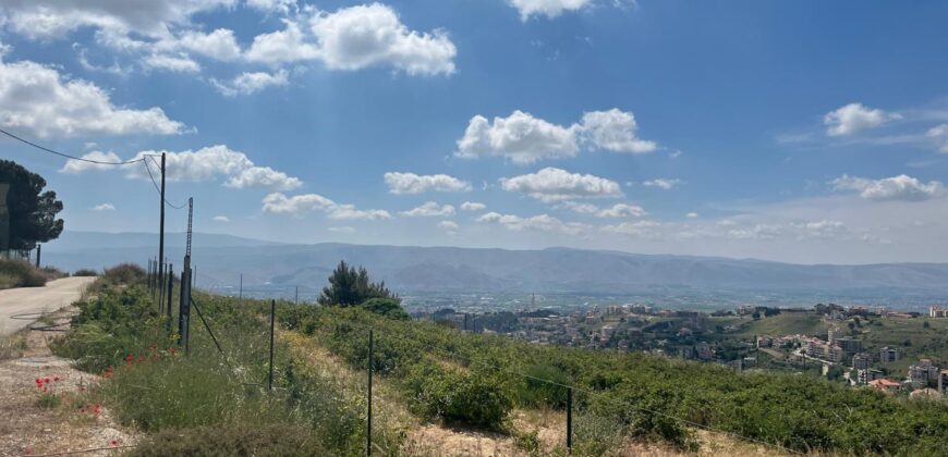 zahle dhour land 1300 sqm for sale panoramic view #6615