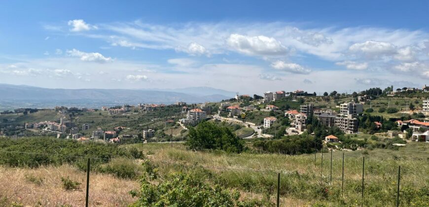 zahle dhour land 1300 sqm for sale panoramic view #6615