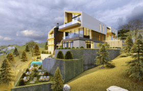 zaarour luxury chalets with private garden & shared pool, payment facility #6604