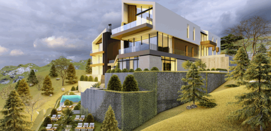 zaarour luxury chalets with private garden & shared pool, payment facility #6603