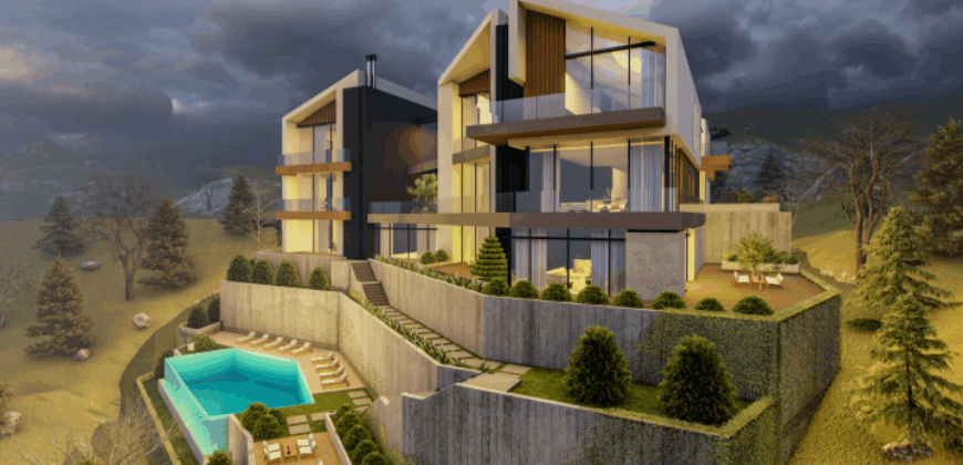 zaarour luxury chalets with private garden & shared pool, payment facility #6603