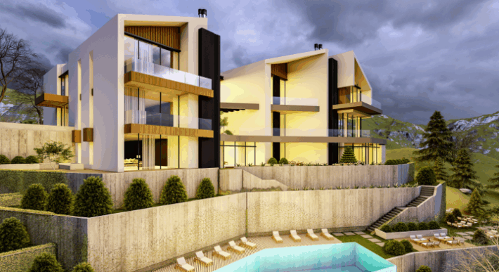 zaarour luxury chalets with private garden & shared pool, payment facility #6603