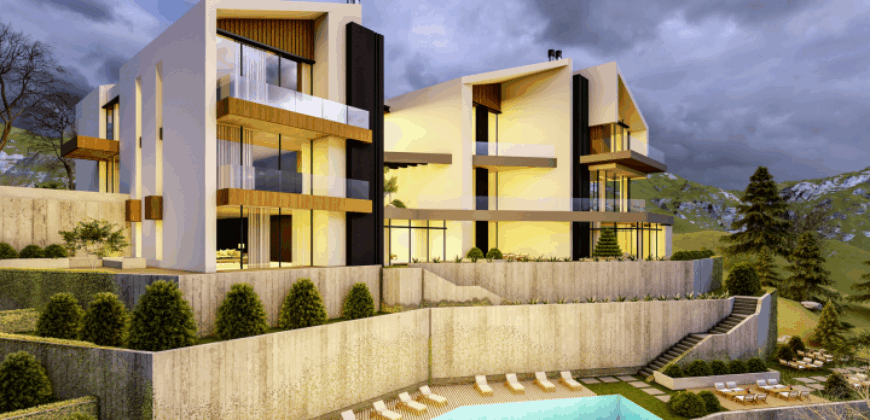 zaarour luxury chalets with private garden & shared pool, payment facility #6603