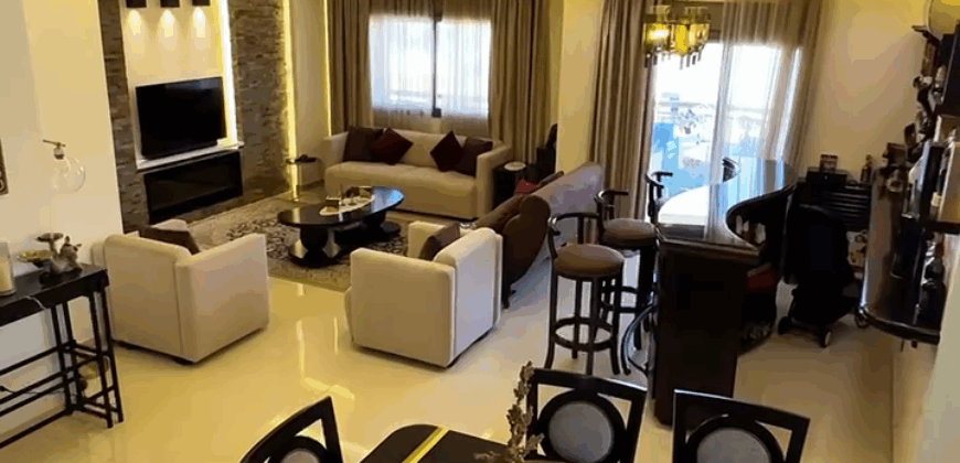 aoukar luxurious duplex fully decorated 150 sqm + 300 sqm roof, sea view #6627