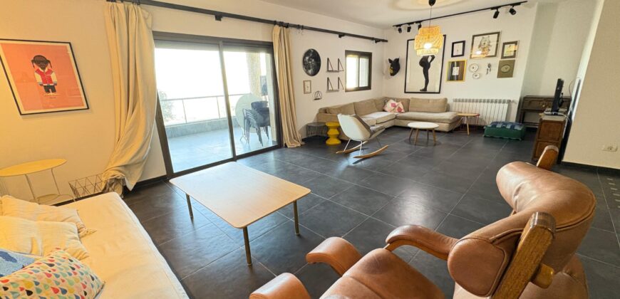 mtayleb fully furnished apartment 200 sqm for rent, sea view #6811