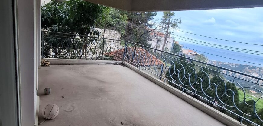 ghazir kfarhbab apartment 185 sqm for rent with sea view #6886