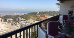 mansourieh fully furnished apartment with open sea view for rent .