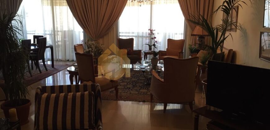 mansourieh fully furnished apartment with open sea view for rent .