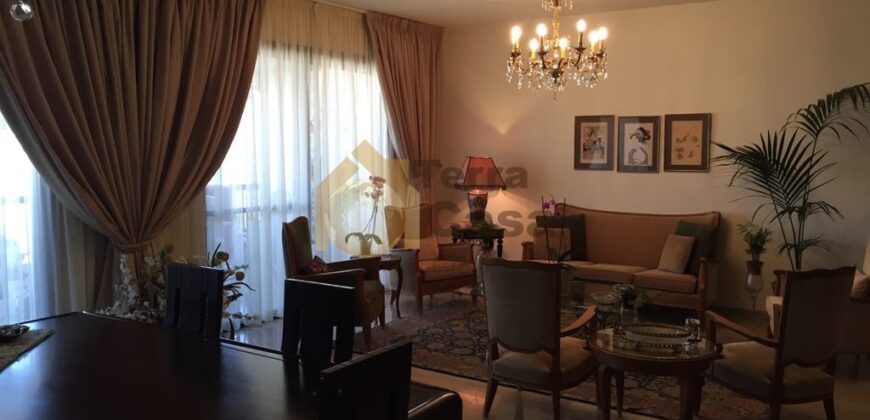 mansourieh fully furnished apartment with open sea view for rent .