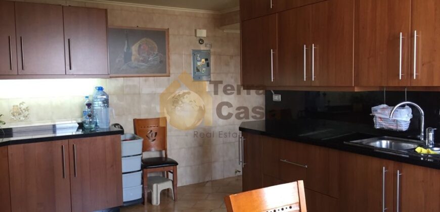 mansourieh fully furnished apartment with open sea view for rent .