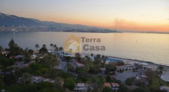 Chalet for sale in Tabarja beach fully decorated .