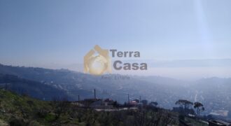 land for sale in zahle overlooking the city with panoramic view .