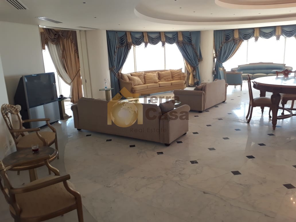 Apartment for rent in ramlet el baida fully furnished with open sea view .