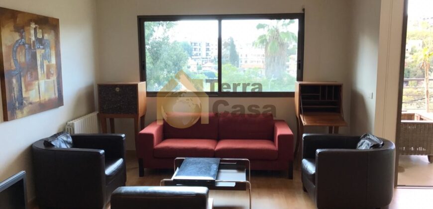 Apartment for rent in baabda fully furnished open view. Ref#1058