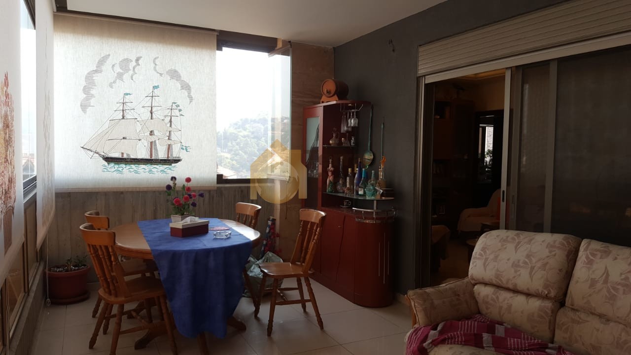 Apartment for sale in bsalim fully decorated with open sea and mountain view.
