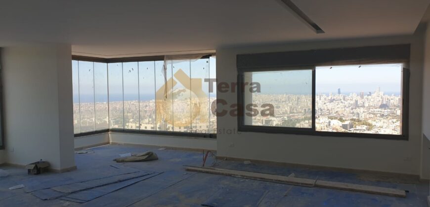 Apartment for sale in baabda brand new open sea view.