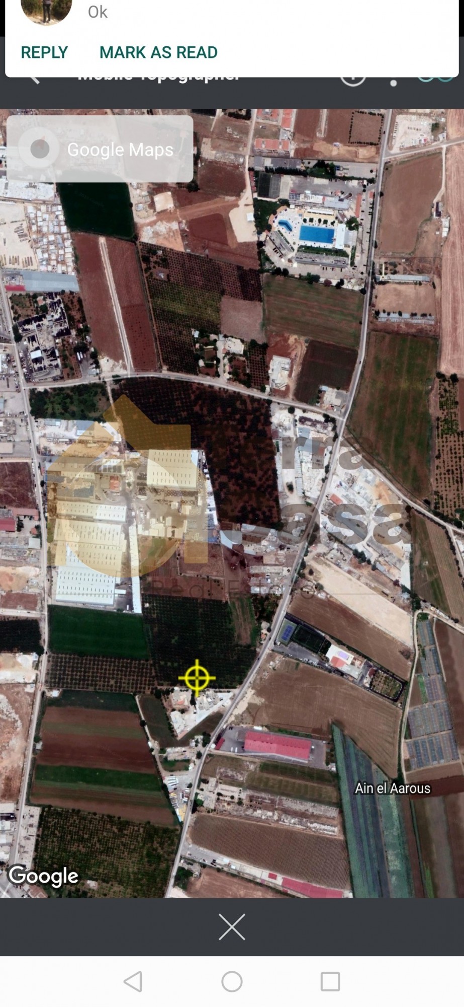 Land for sale in zahle maalaka industrial good location .