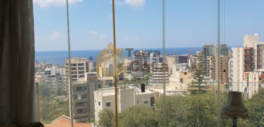 Apartment for sale in jal El Dib fully decorated with open sea view.