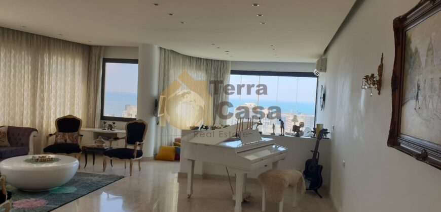 Apartment for sale in jal El Dib fully decorated with open sea view.